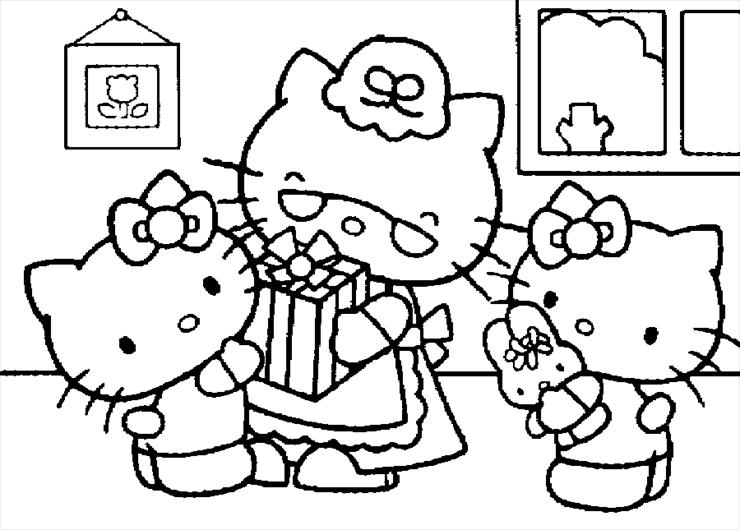 Kolorowanki Hello Kitty - Hello Kitty - kolorowanka 8.gif