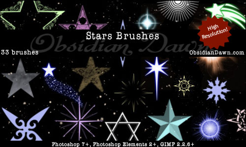  PĘDZLE - BRUSH - Stars Photoshop Brushes.jpg