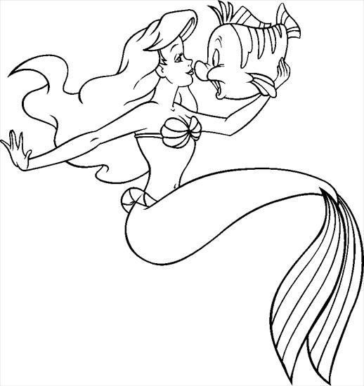 DISNEY Księżniczki - Księżniczki Disneya Ariel - kolorowanka 20.gif