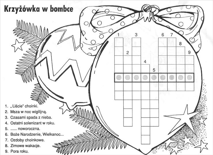 krzyżówki, rebusy, zagadki - krzyżówka w  bombce.jpg