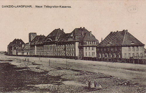 wrzeszcz langfuhr - Dawne koszary wojsk łączności Langfuhr - Telegrafen-Kaserne.jpg