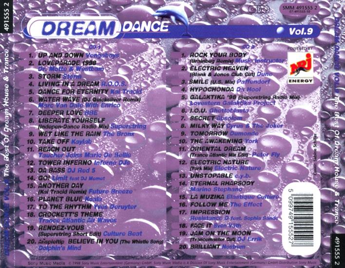 Dream Dance Vol. 9 - Dream Dance Vol. 9 1998 back.JPG