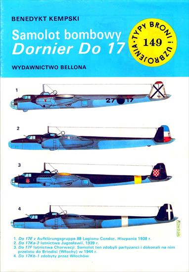 Typy Broni i Uzbrojenia - Samolot bombowy Dornier Do 17 okładka.jpg