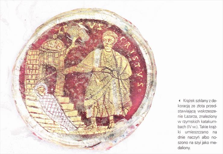 Sycylia starożytna Syrakuzy - obrazy - IMG_0048. Szklany krążek z złotą dekoracją.jpg