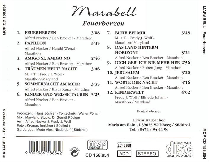 Marabell 1994 - Feuerherzen - Marabell - Feuerherzen - back.jpg