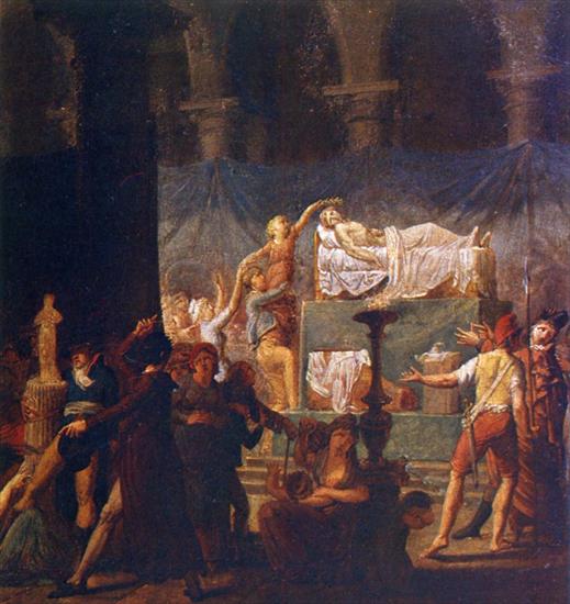 Iconographie De L... - 1793 07 16 Marat sur le Catafalque dresse dans leglise des Cordeliers par le peuple.jpg