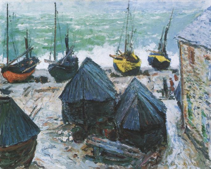 Obrazy - 125. Boats on the Beach at Etretat 1885.jpg