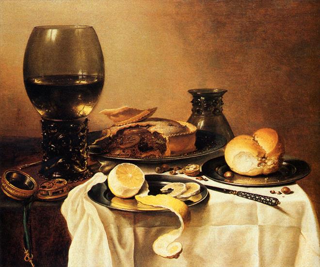 Claesz Pieter 1597-1661 - Claesz_Pieter_Breakfast_Still_Life_With_Roemer_Meat_Pie_Lemon_And_Bread.jpg