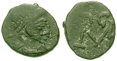 Rzym starożytny - rzyymscy wodzowie - Brązowa moneta - As_Libius_Severus-Ricimer_MonogramRIC_2716.jpg