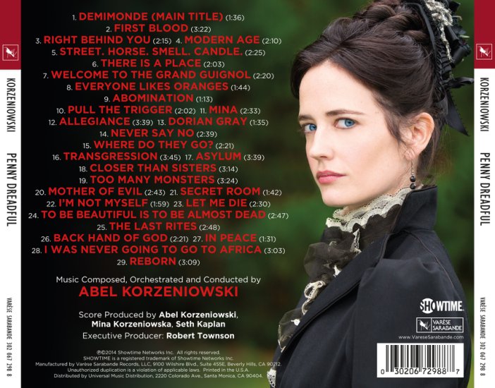   Penny Dreadful. Music From The Showtime Orginal Series Music By Abel Korzeniowski 2014 - PennyDreadfulInlay.jpg