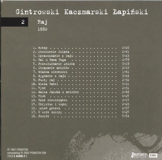 SYN MARNOTRAWNY CD 2_ Raj GINTROWSKI, KACZMARSKI, ŁAPIŃSKI - okładka - tył.jpg