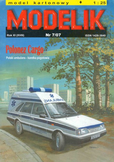 Modelik 2007-07 - Polonez Cargo polski ambulans - karetka pogotowia - 01.jpg