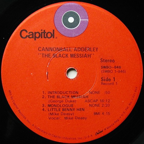 Cannonball Adderley - 1972 - The Black Messiah - label.jpg