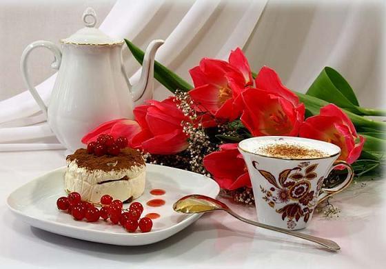 gify-kawa i cos do niej - kawa ciastko kwiaty66.jpg